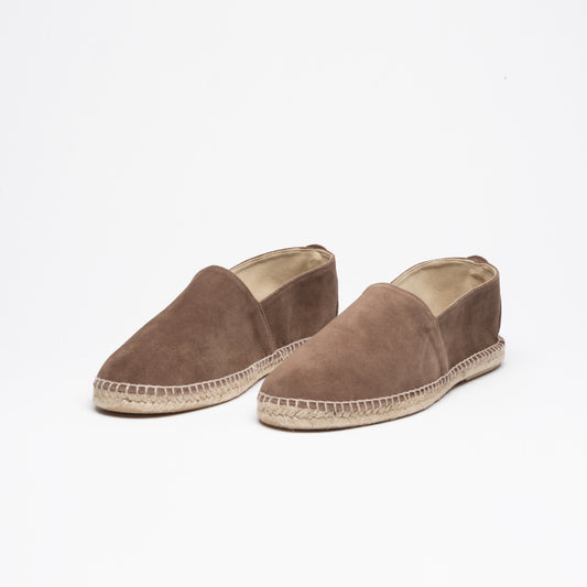 Brown suede espadrilles for men