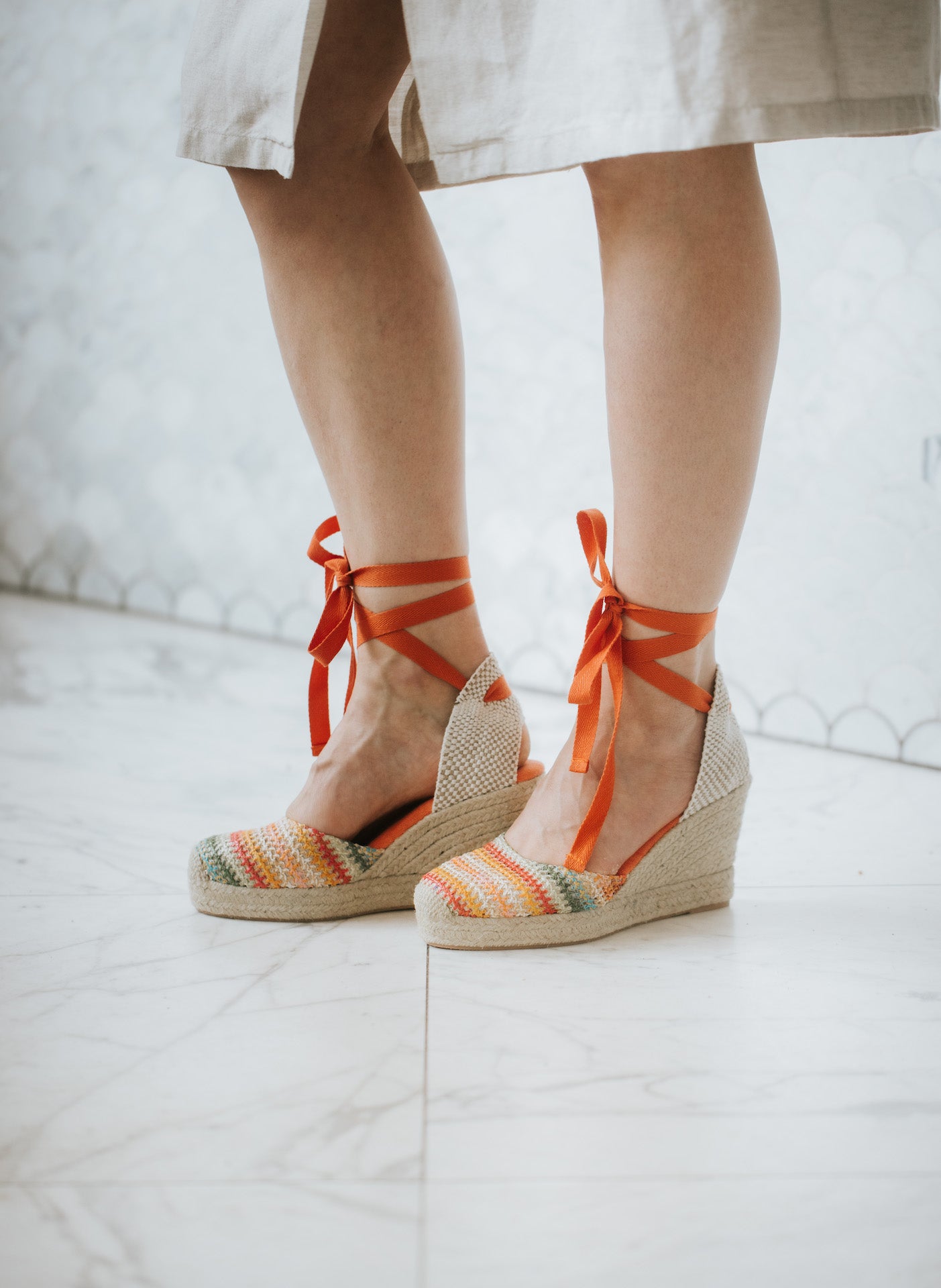 Rafia Wedge Espadrilles
