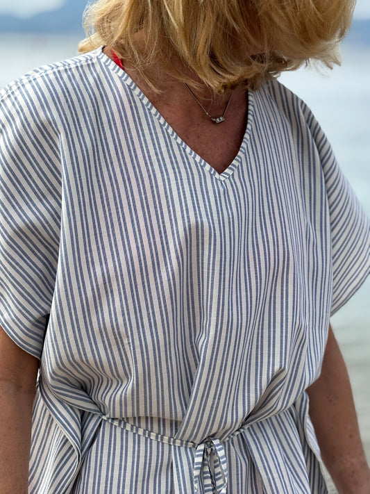 Blue striped tunic