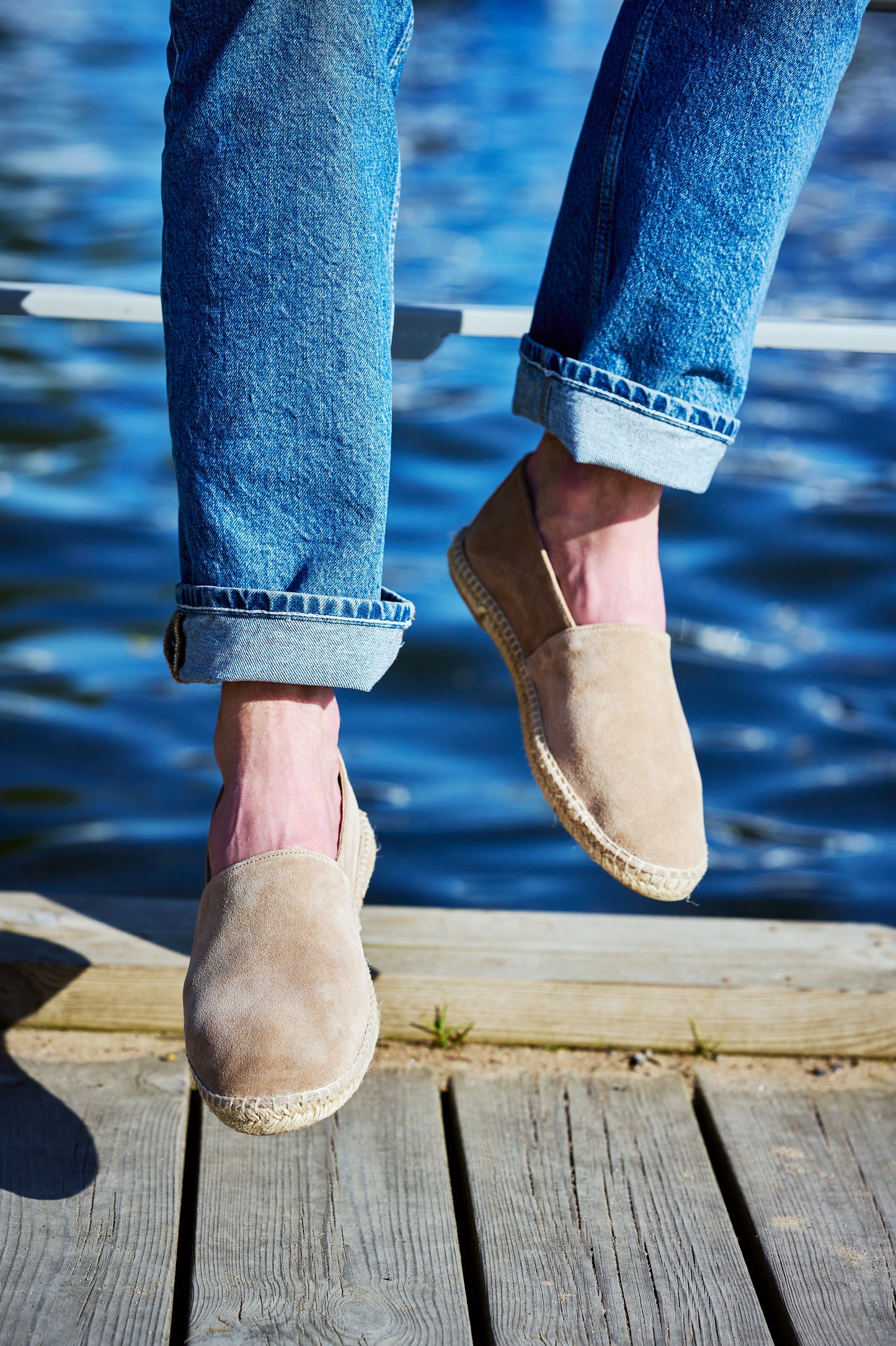 Sand suede espadrilles for men