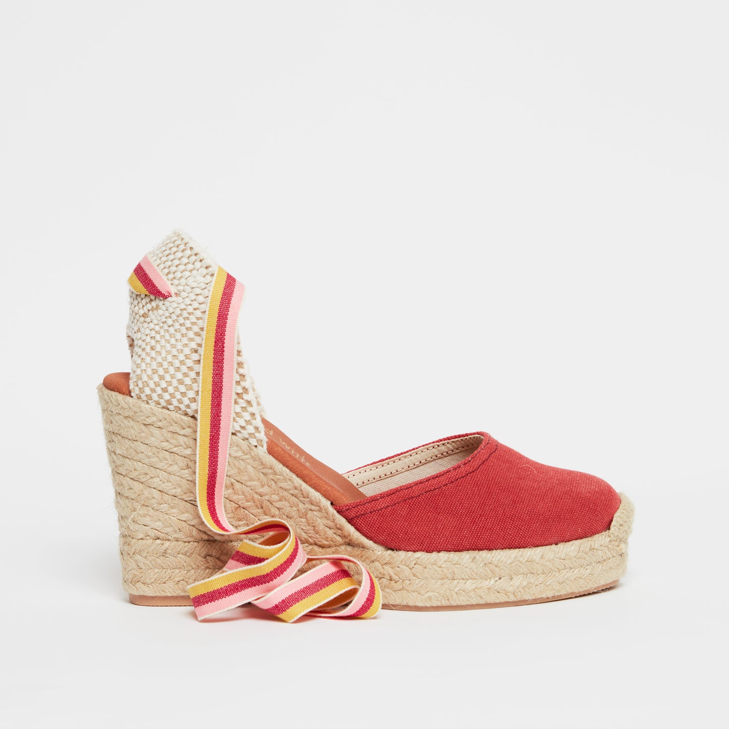 Red wedge espadrilles