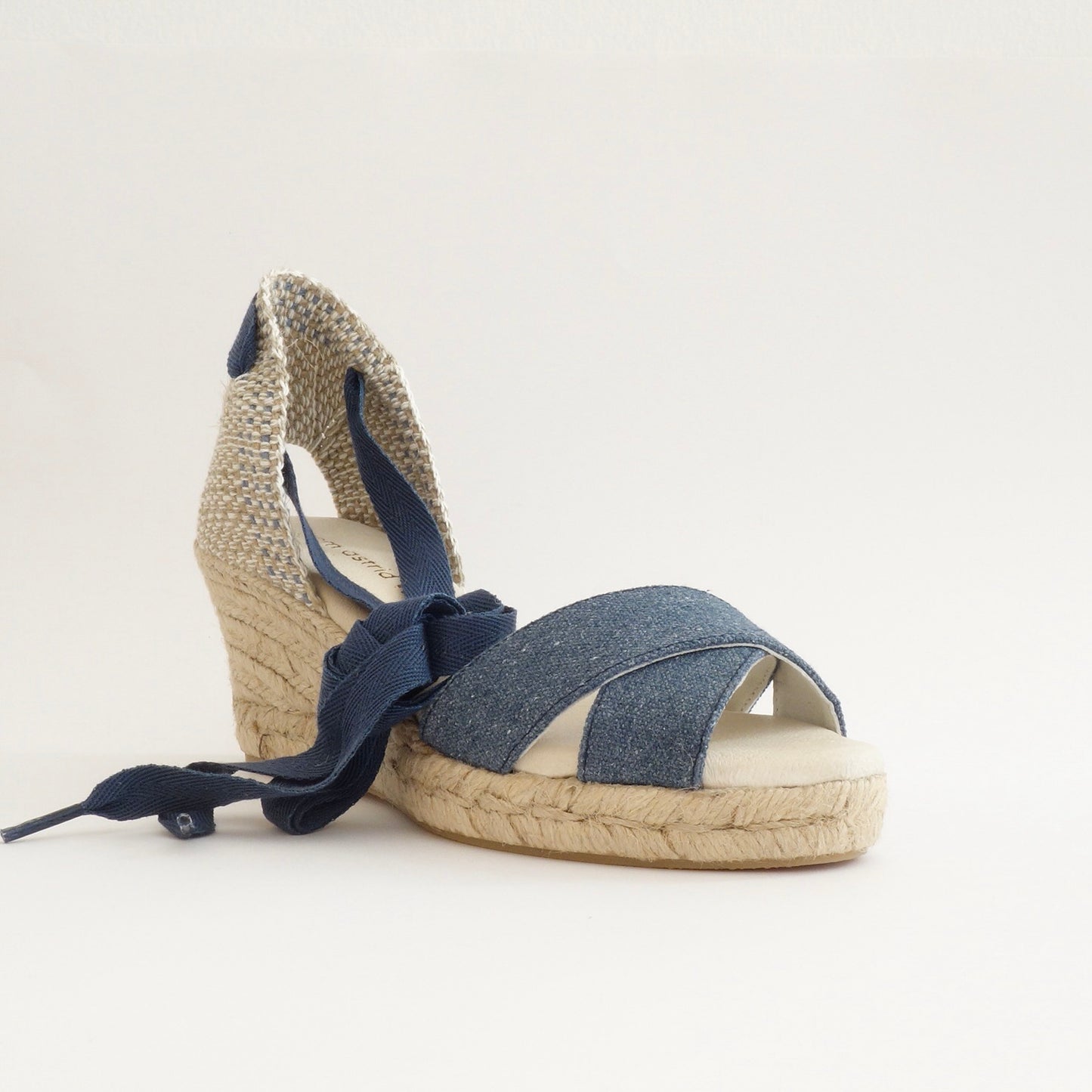 Wedge espadrilles indigo
