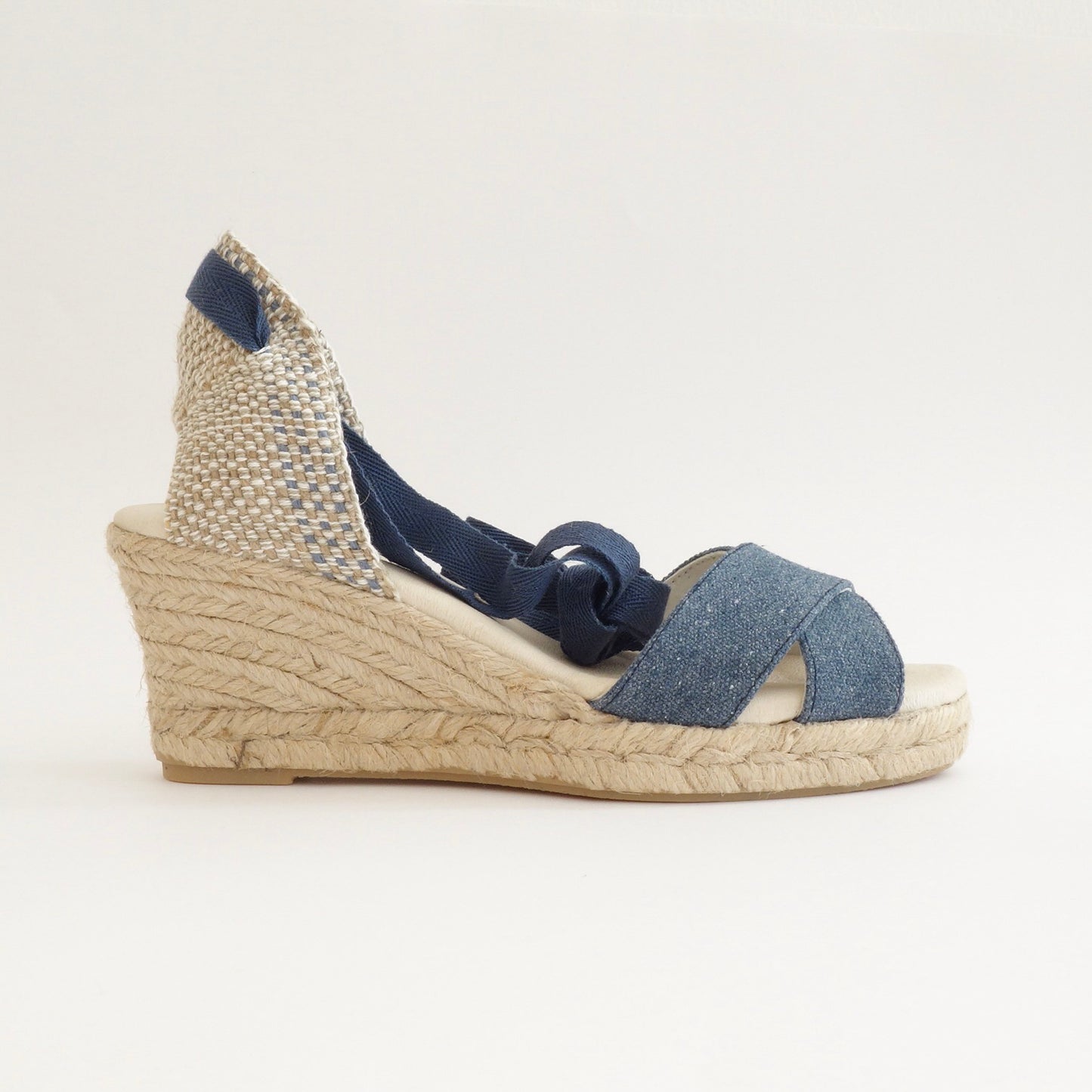 Wedge espadrilles indigo
