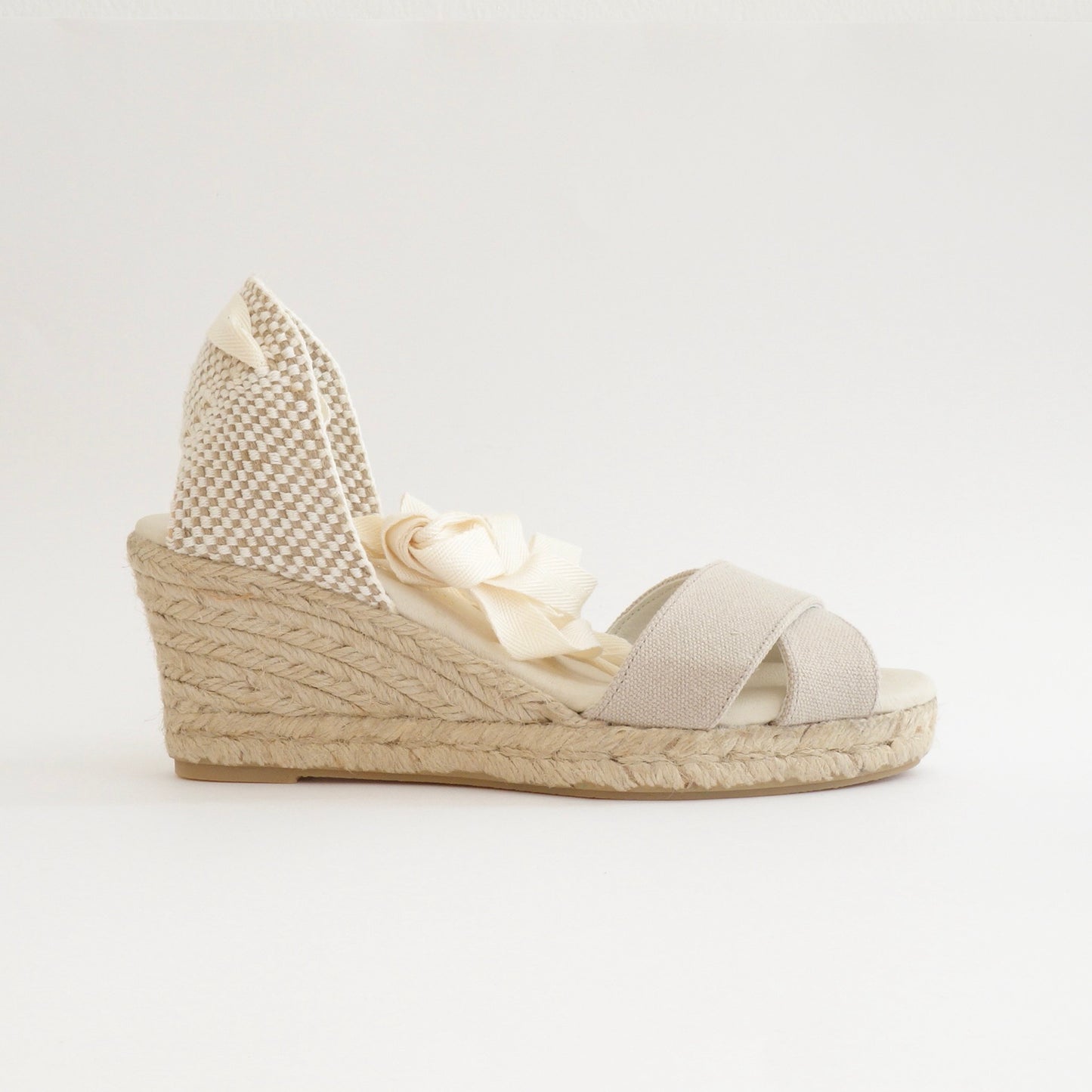 Wedge espadrilles open toe sand