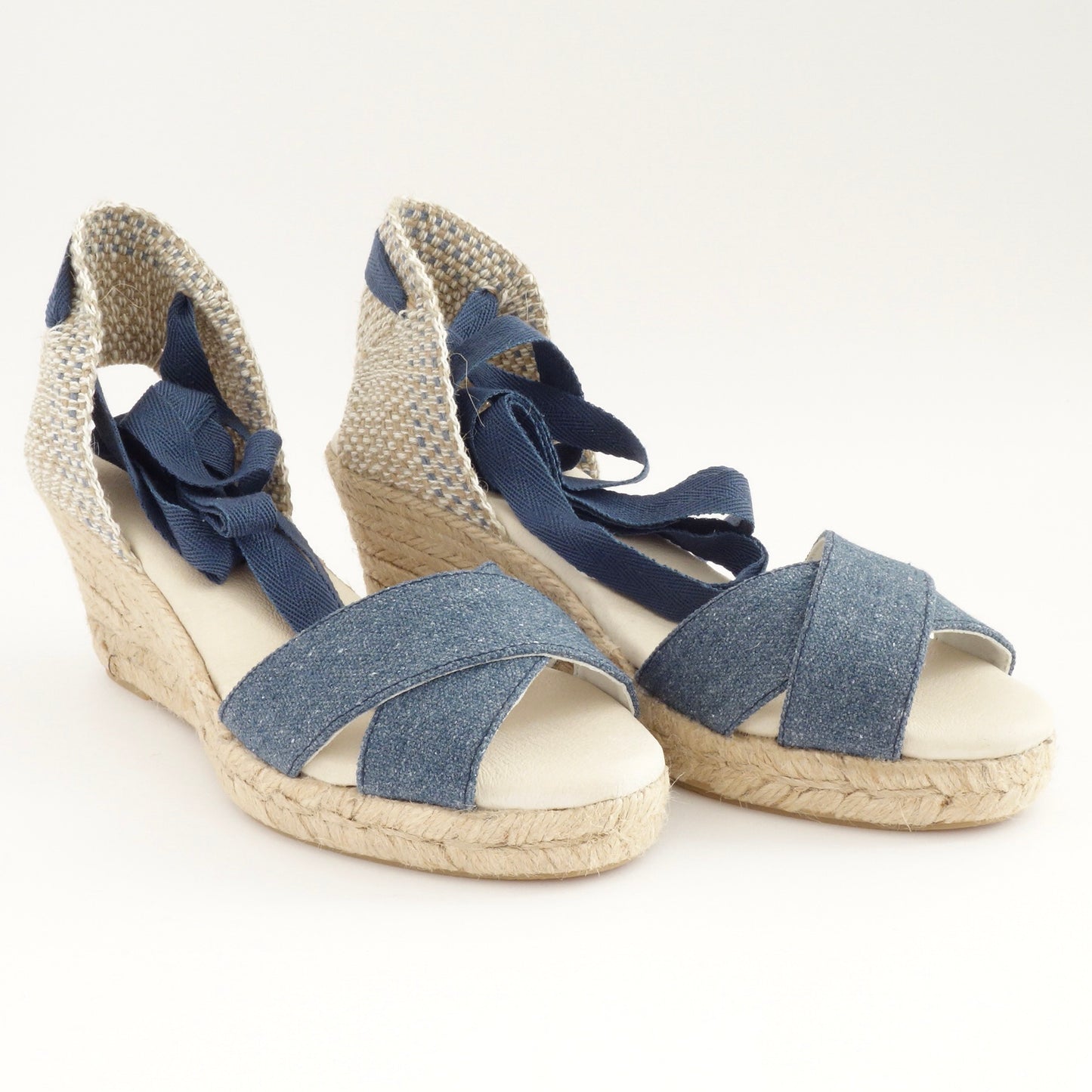 Wedge espadrilles indigo