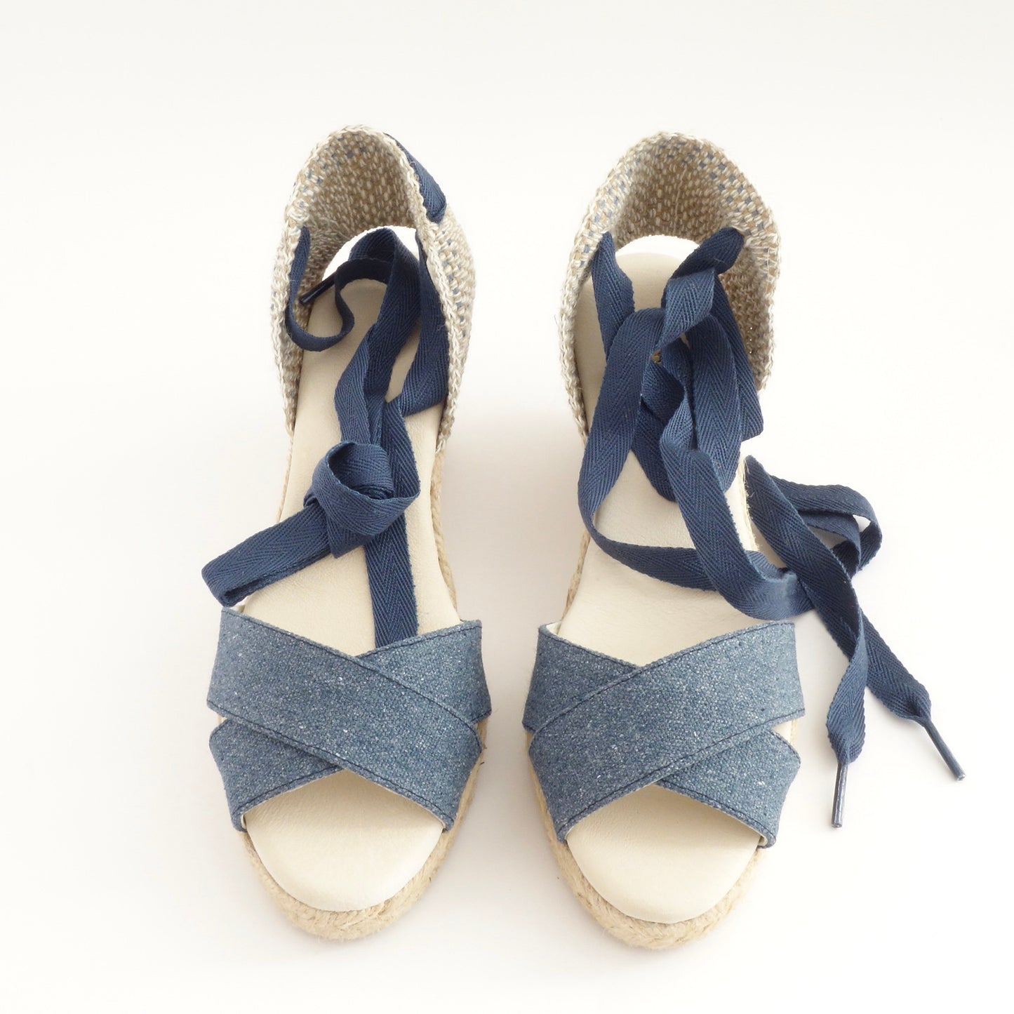 Wedge espadrilles indigo