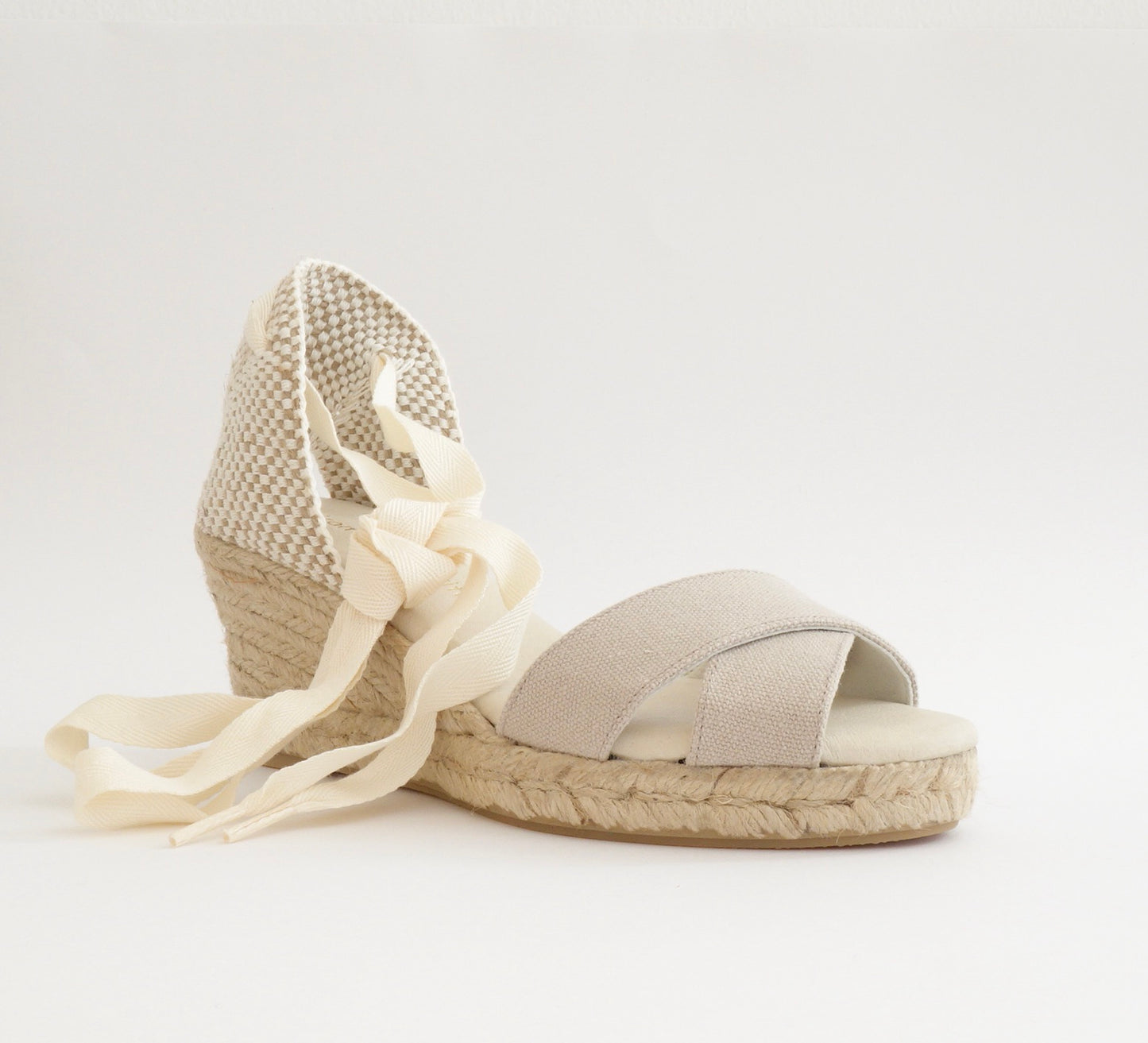 Wedge espadrilles open toe sand