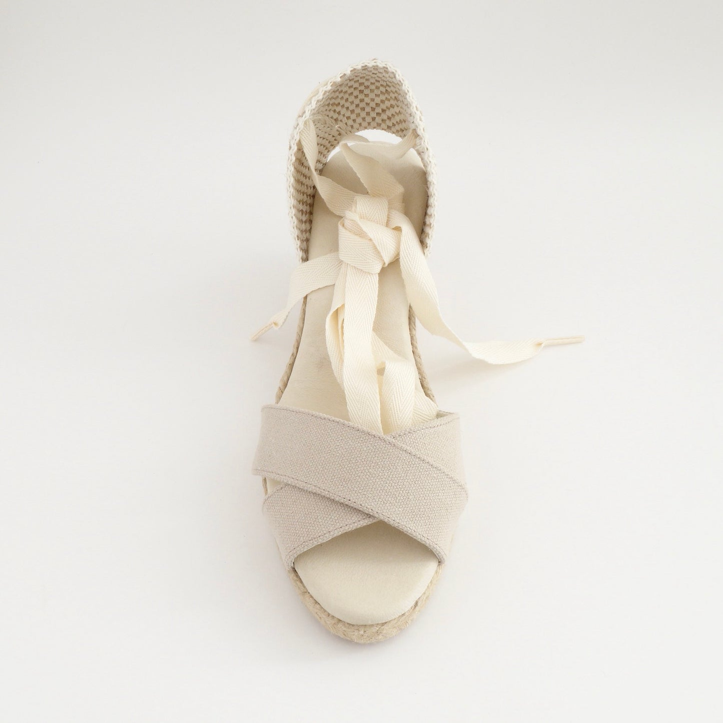 Wedge espadrilles open toe sand
