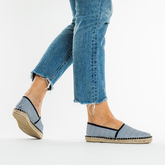 Blå vit randiga espadriller från from astrid with till jeans