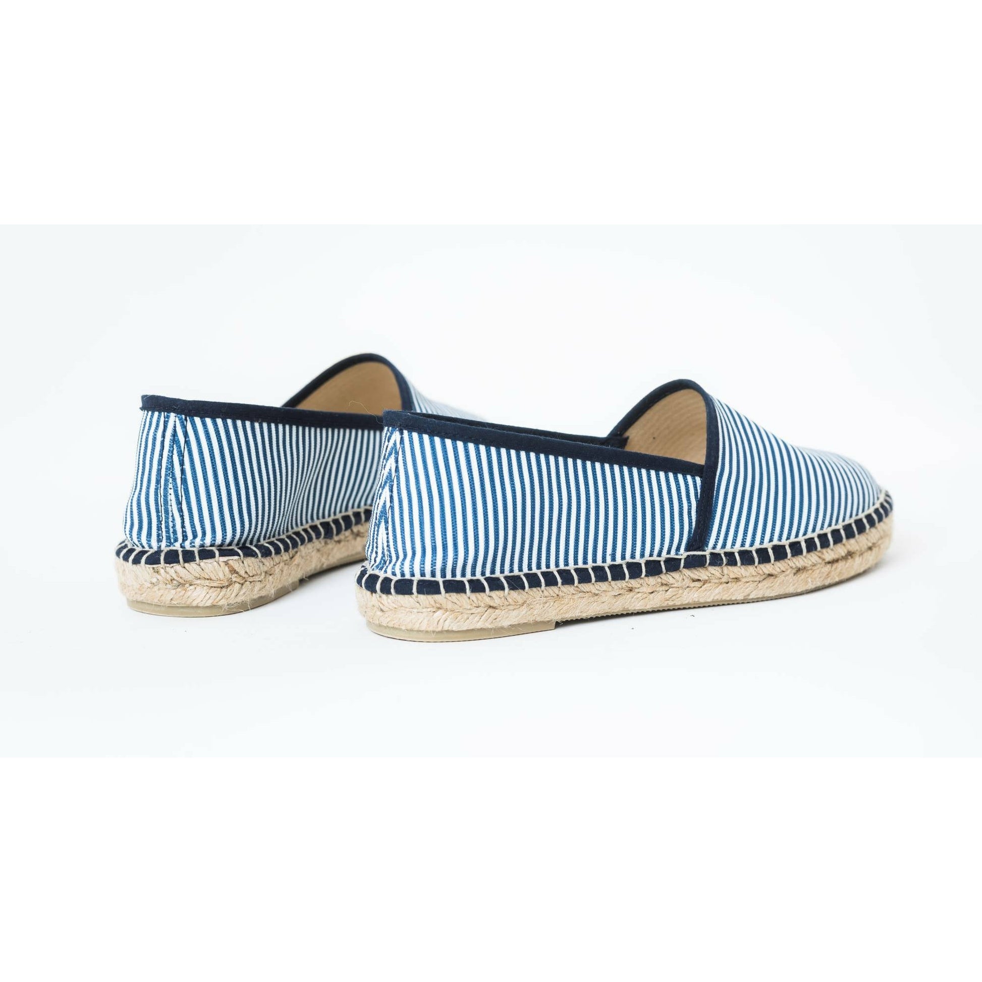 Blå vit randiga espadrilles espadrillos