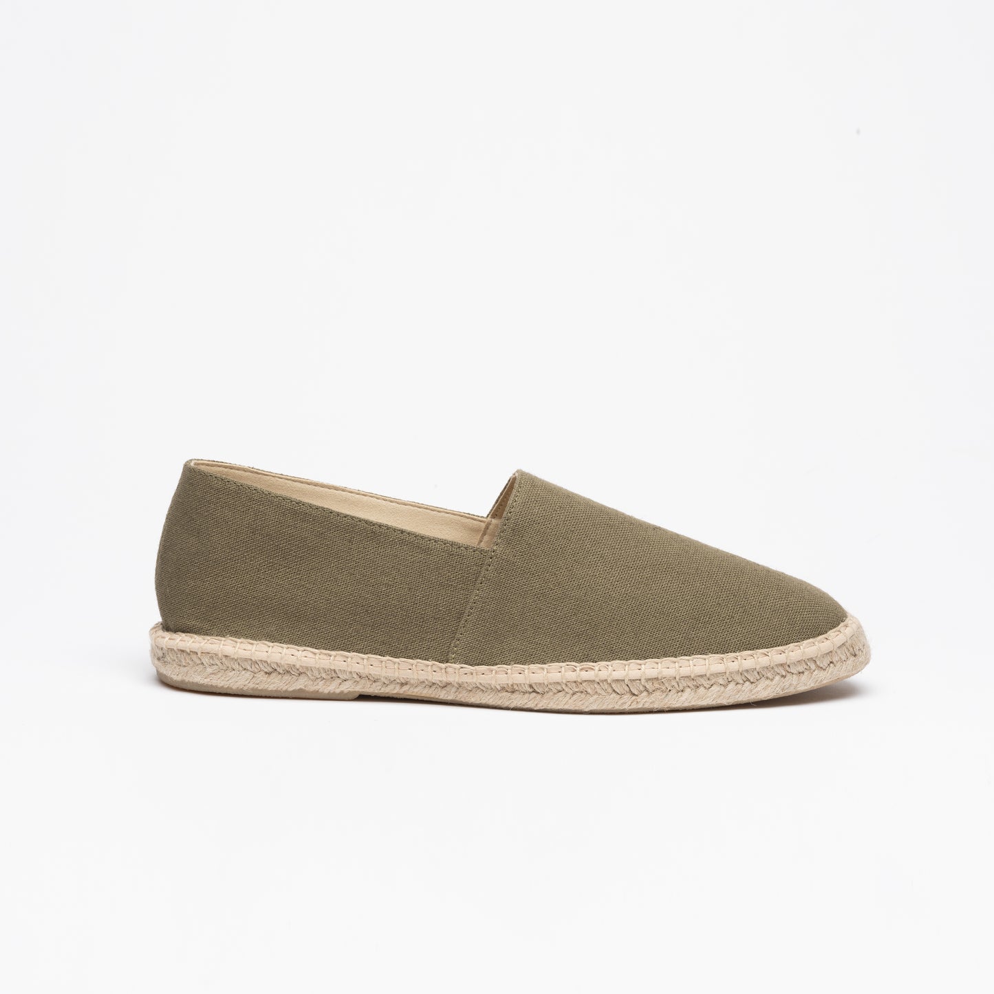 Army green espadrilles for men