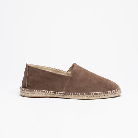 Brown suede espadrilles for men