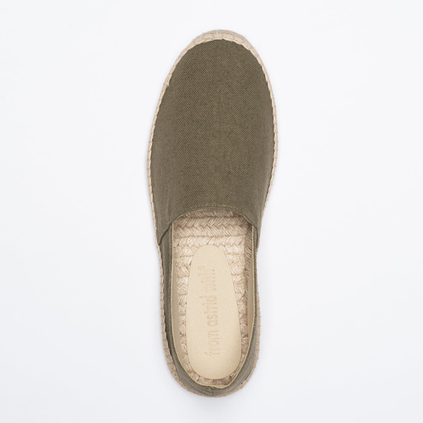 Army green espadrilles for men