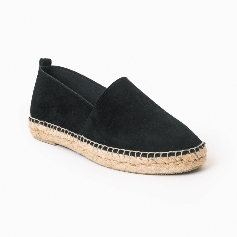 handgjorda svarta mocka espadriller från from astrid with 